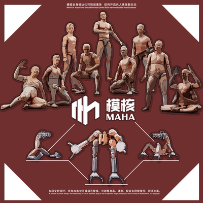 超可动可拆卸1/6模块化超可动