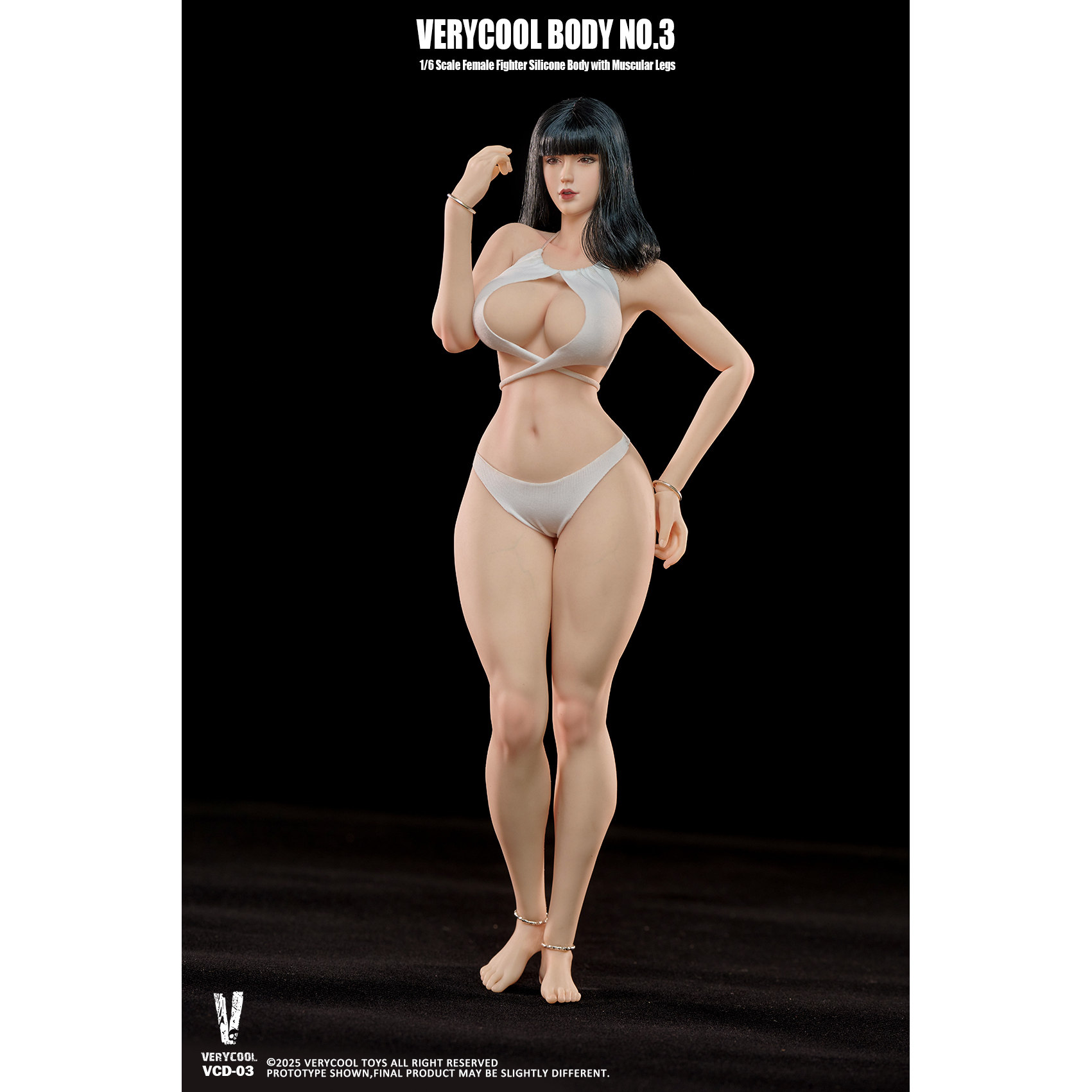现货 VERYCOOL 3号素体—丰满体型 1/6铂金硅胶女素体