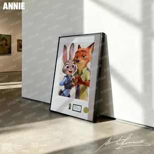 百搭款 狐尼克安尼画廊疯狂动物城2朱迪CP挂画 多巴胺系列