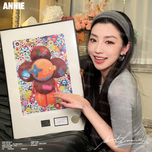 安尼画廊电表箱装 2026新款 吉祥物棕 饰画轻奢高级感 饰画 玄关装