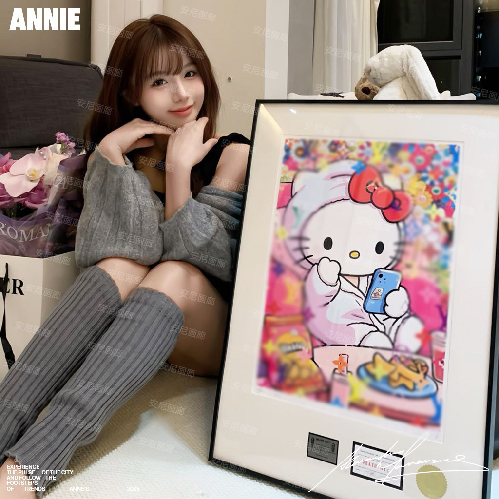 2026新款客厅装饰画居家HelloKitty挂画餐厅装饰画轻奢高级感挂画