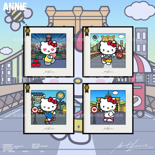 安尼画廊kitty生日礼物挂画装饰画hellokitty系列礼物卧室装饰画2
