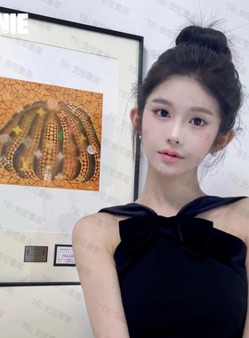 收藏款金色裂纹草间弥生南瓜挂画网红安妮家摆件装饰画