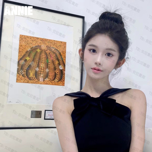 收藏款金色裂纹草间弥生南瓜挂画网红安妮家摆件装饰画