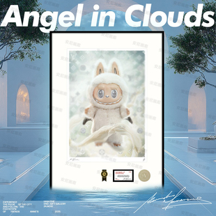 珍藏安尼画廊装饰画ZIMOMO阴晴白大天使拉布布大首领LABUBU挂画