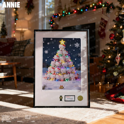 2025新款【圣诞系列】圣诞kitty树安尼画廊HelloKitty挂画