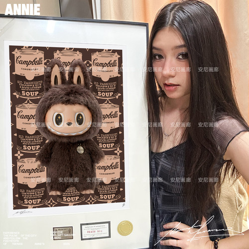 ZIMOMO首领安尼画廊挂画THE MONSTERS LABUBU潮流装饰画