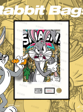 25新品兔八哥Bugs Bunny安尼画廊儿童卧室挂画潮流装饰画