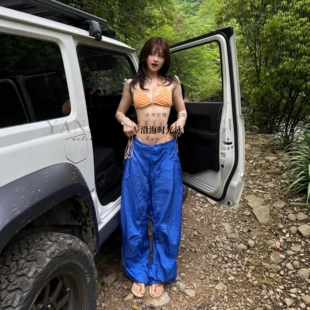 泳衣女比基尼长裤 三件套分体三角绑带小胸聚拢显瘦遮肚度假风泳装