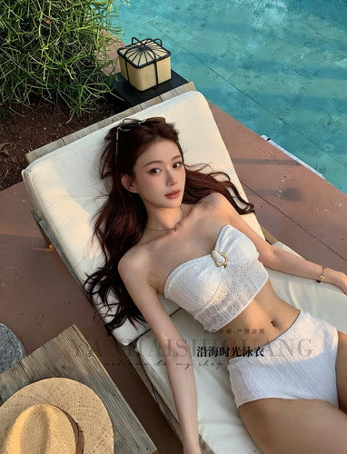 泳衣女纯欲抹胸分体比基尼两件套