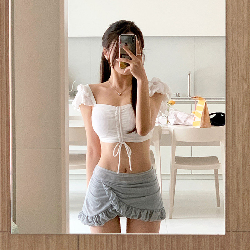 泳衣女性感温泉分体高腰比基尼图片