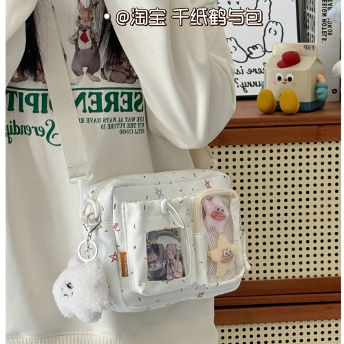 少女风透明谷子痛包日系学生迷你单肩斜挎包百搭轻便出行手机包女