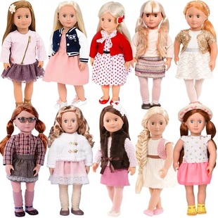 OG偶季娃娃长发眨眼洋娃娃过家家换装套装Our Generation女孩玩具