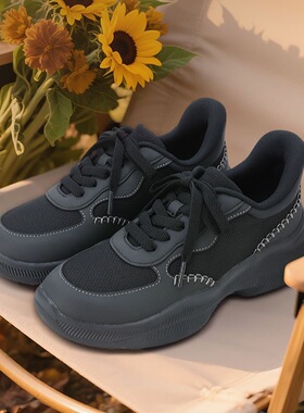 Pansy盼喜日本女鞋休闲运动鞋轻便厚底百搭超软2025年秋季4256