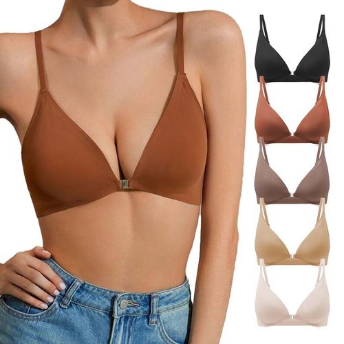 无痕大码性感薄款高弹前扣女士内衣 Seamless gathering sexy bra