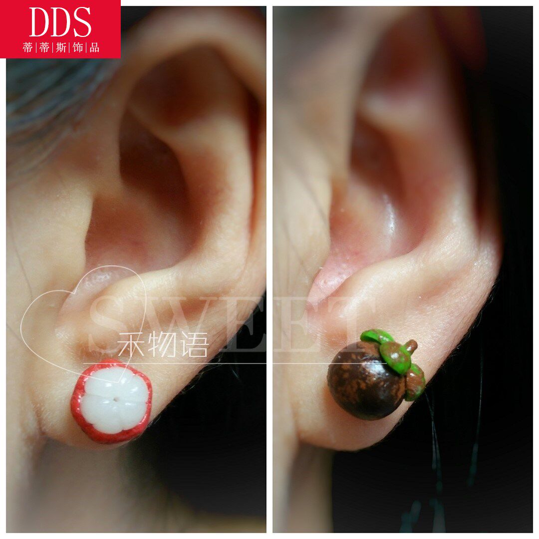 山竹耳钉个性迷你百搭新款耳坠2019时尚潮流不掉色防过敏耳饰品