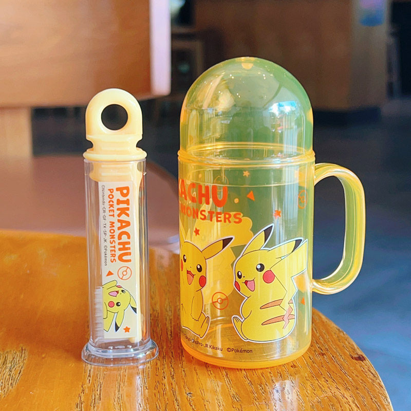 日本skater皮卡丘儿童牙刷套装卡通漱口杯便携装带杯子旅行收纳盒