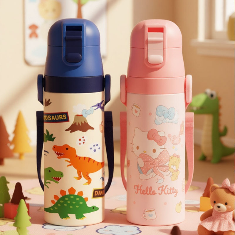 日本skater儿童保温杯直饮水壶小学生男防摔水杯便携进口不锈钢