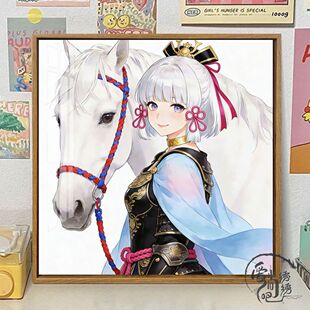 白马神里绫华十字绣2026新款高颜值原神人物线绣客厅卧室diy刺绣