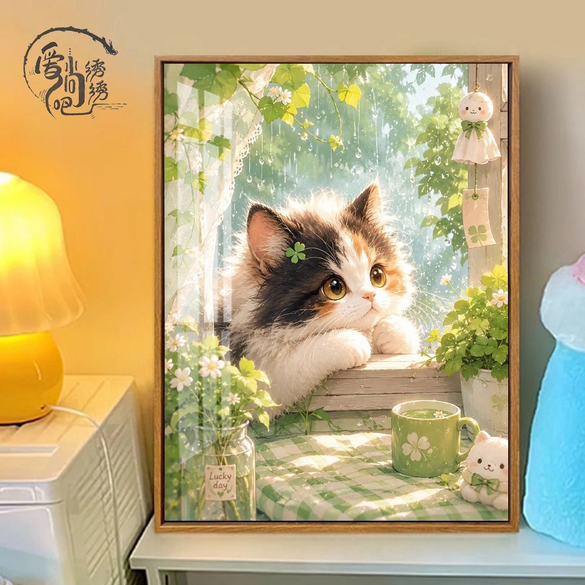 春日治愈猫咪十字绣新款高颜值可爱猫猫线绣客厅卧室手工diy刺绣