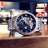 防水夜光腕表时尚 2024新款 镂空全自动机械表陀飞轮手表男士 潮流