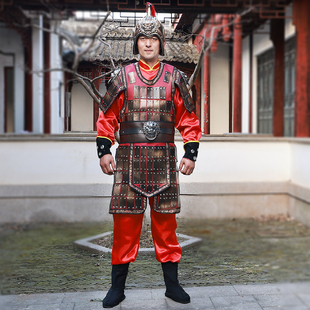 影视表演盔甲古装 三国将士服古代将军铠甲战袍舞台演出服真人可穿