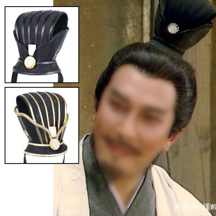 头冠三国演义曹操刘备诸葛亮帽子头饰演出男配饰 影视春秋战国男士