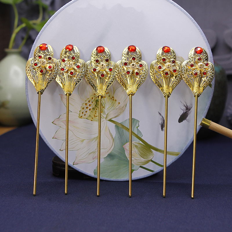 手工饰品古装贵妃发饰影楼写真演出妃子造型发簪插梳古风发钗头饰