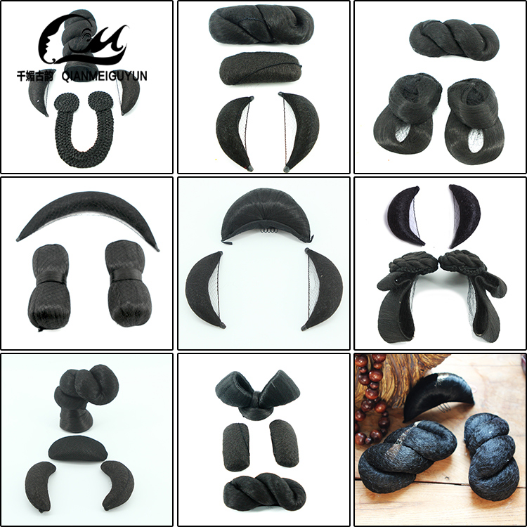 古装假发包影楼写真汉服套装垫发包古风cos仙女假发新娘直发片