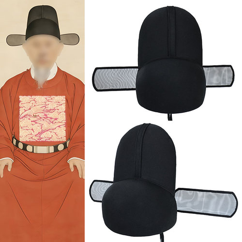 明代平翅乌纱帽明制圆领袍汉服帽