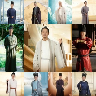 唐宋诗人白居易服装春秋战国王昌龄孟浩然同款男士汉服话剧演出服