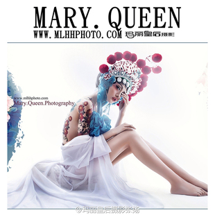 凤冠霞帔景泰蓝花冠京剧戏曲头冠影楼主题女古装性感写真头饰释灵