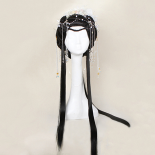 新款古装戏曲演出造型假发套古风cos贵妃侍女古代发套整顶全头套