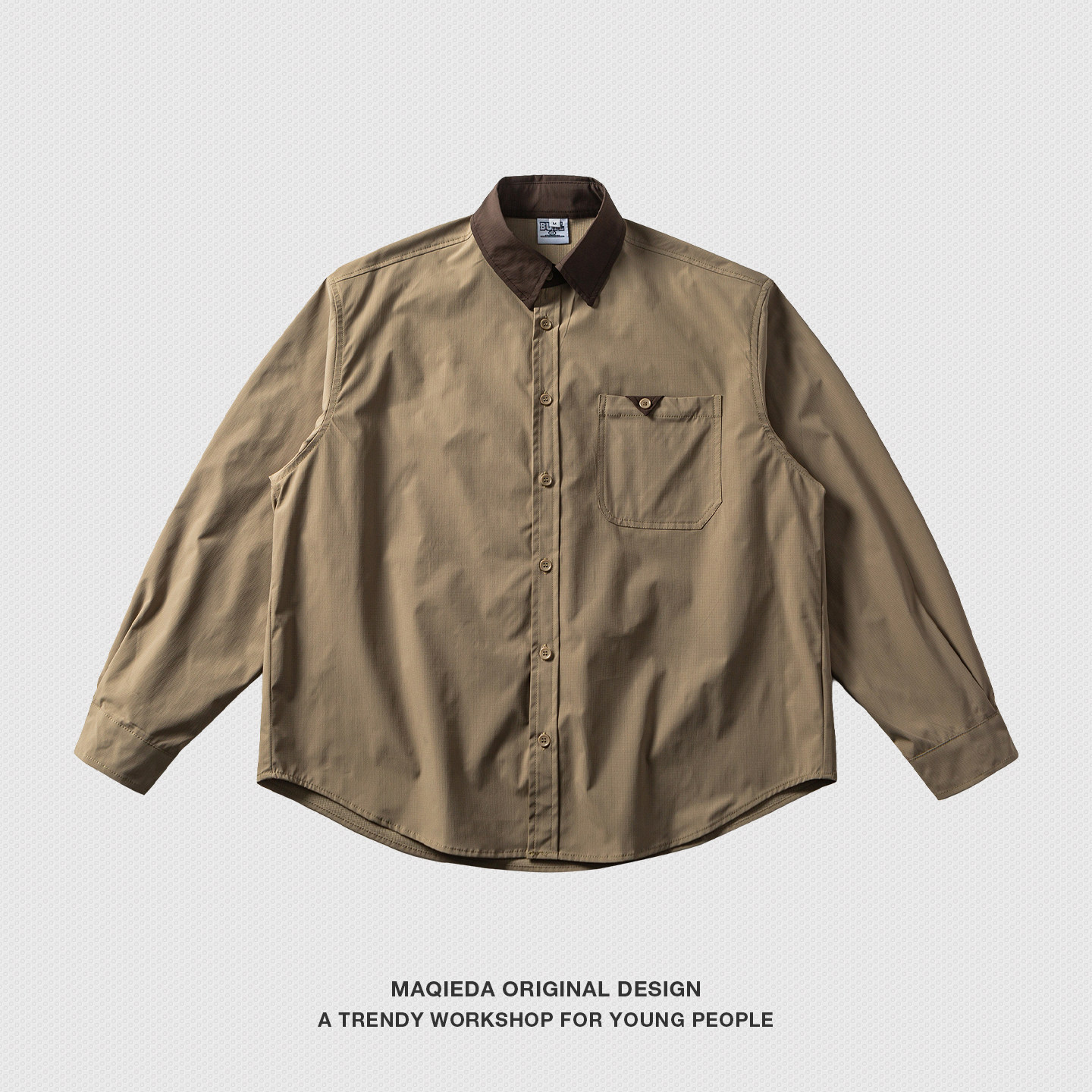 马切达春季拼色美式美拉德复古衬衫男士2026新款长袖休闲宽松衬衣,男装,衬衫,淘宝优惠券,粉丝福利购,淘宝优惠卷