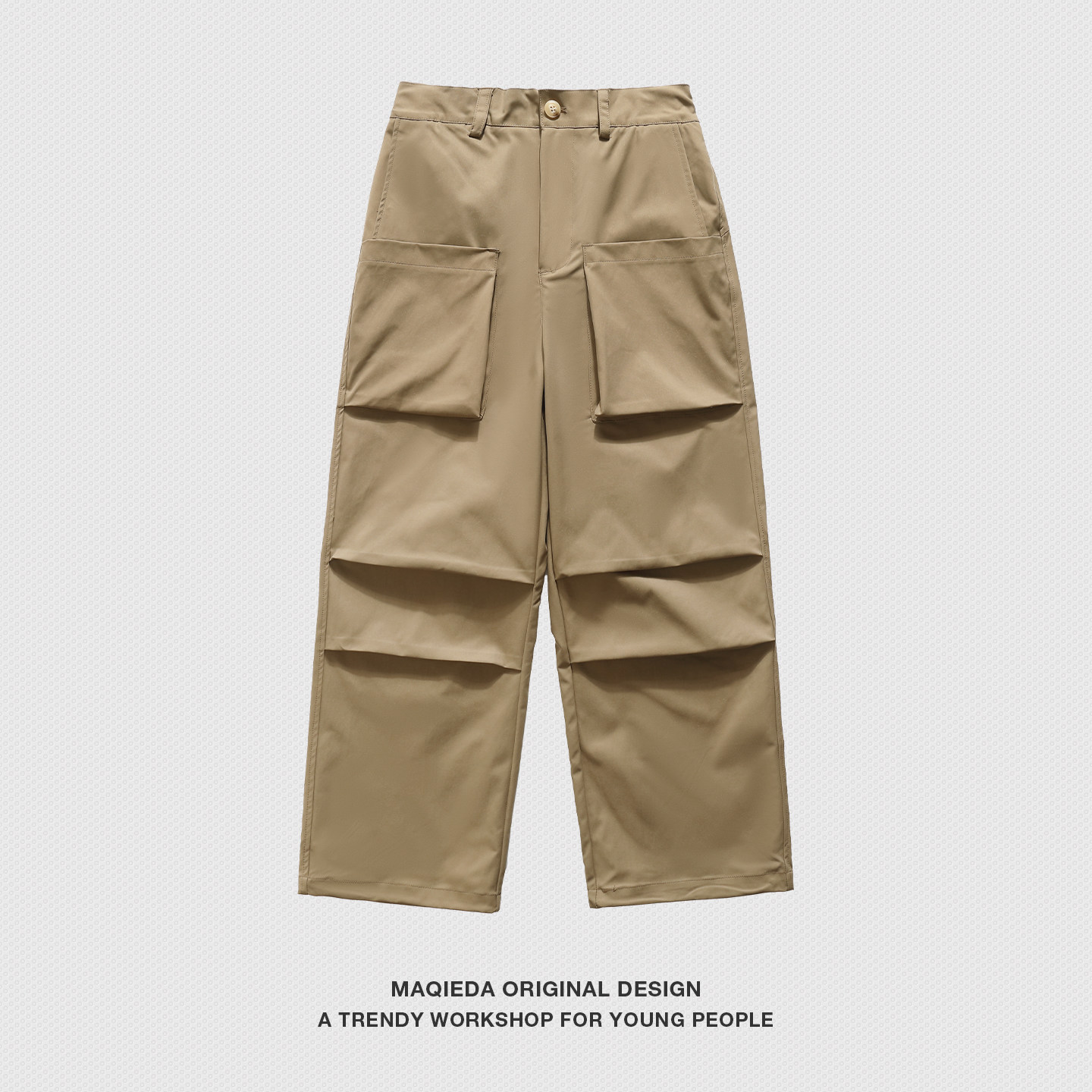 马切达秋冬大口袋男款宽松伞兵工装裤纯色直筒男裤美式休闲长裤潮,男装,休闲裤,淘宝优惠券,粉丝福利购,淘宝优惠卷