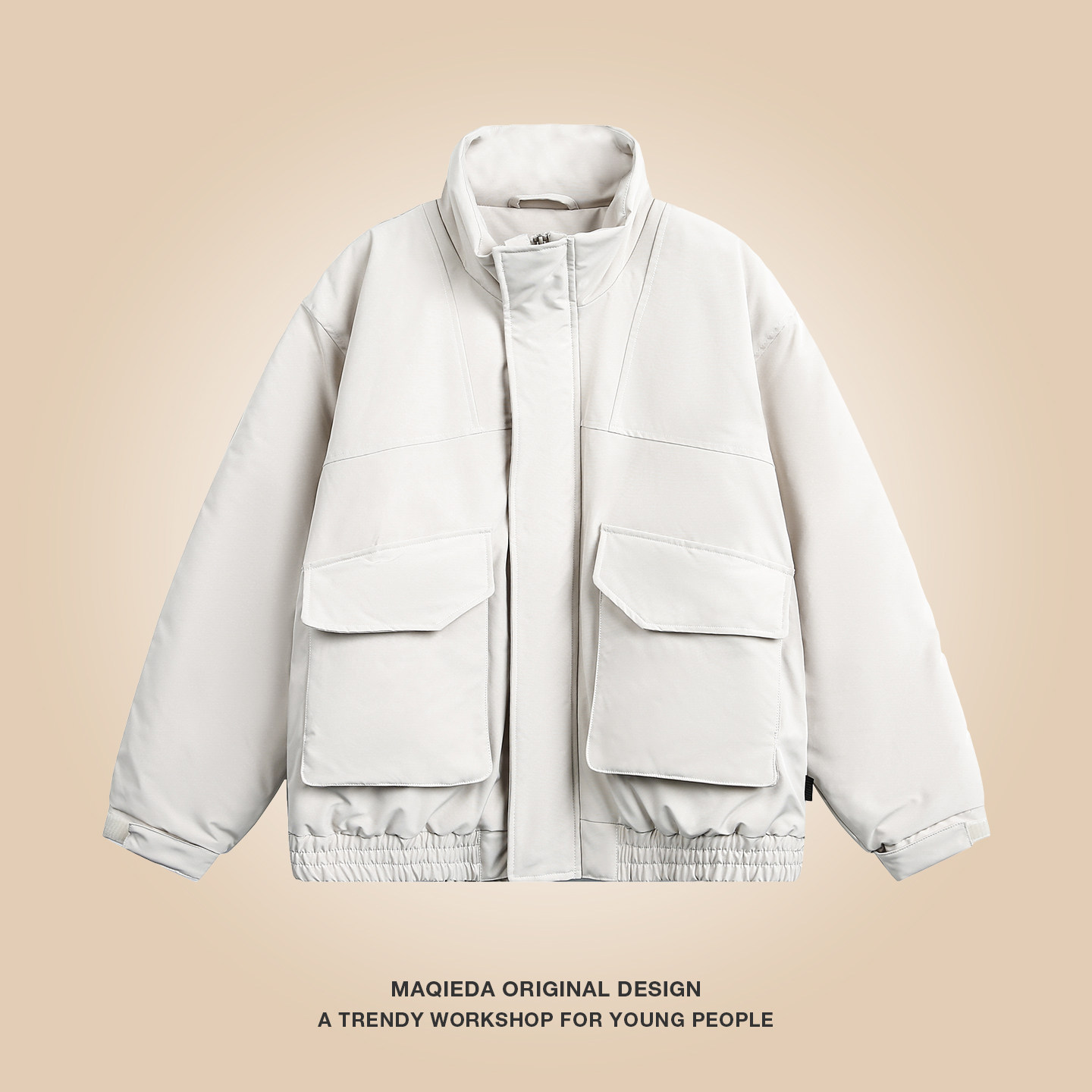 马切达冬季工装防泼水男士棉衣大口袋立领棉服美式纯色休闲外套潮,男装,棉衣,淘宝优惠券,粉丝福利购,淘宝优惠卷