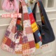 慵懒风韩国ins帆布包包女 2025新款 休闲通勤托特包旅游轻便单肩包