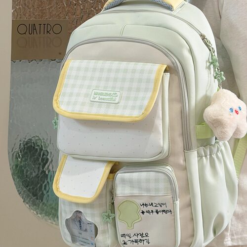 学院风可爱小众双肩包包女学生大容量高颜值百搭书包轻便电脑背包