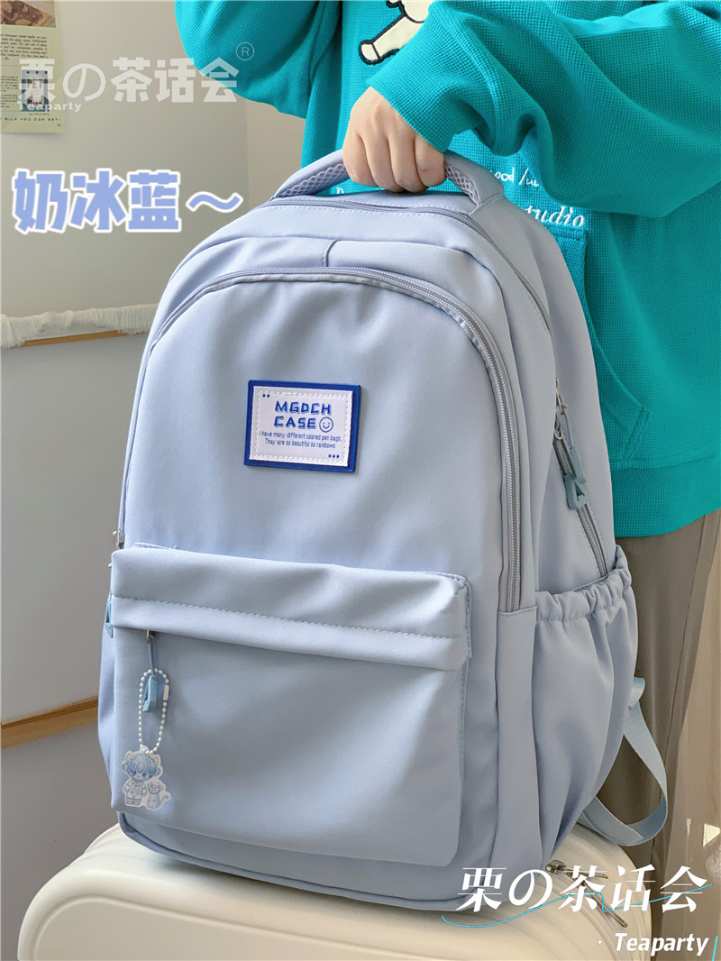 SIMPLE AND VERSATILE INS CAMPUS STYLE BACKPACK WOMENS LARGE-CAPACITY HIGH SCHOOL STUDENTS JUNIOR HIGH SCHOOL STUDENTS SCHOOL BAGS COMPUTER BACKPACKS TIDE