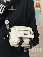日系ins工装斜挎包小包包男 休闲百搭学生单肩包潮手机包小挎包女