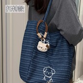 韩系ins风轻便帆布包女 2025新款 大容量单肩包学生通勤手提托特包