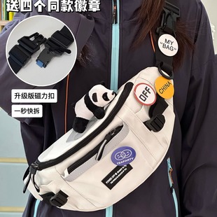 港風(fēng)胸包男潮牌休閑百搭學(xué)生斜挎包 ins風(fēng)工裝 日系騎行運(yùn)動(dòng)腰包女