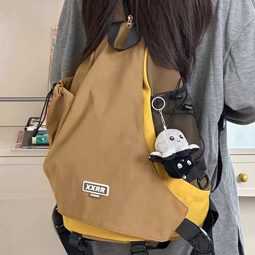 可双肩可后背！日系复古运动背包