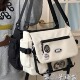 日系ins工装 百搭邮差包男潮 学生党痛包上学单肩包大容量斜挎包女