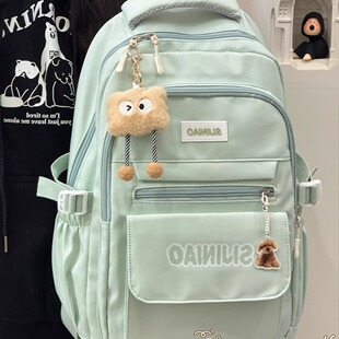 高颜值森系书包女生高中生初中学生双肩包大容量休闲百搭旅行背包