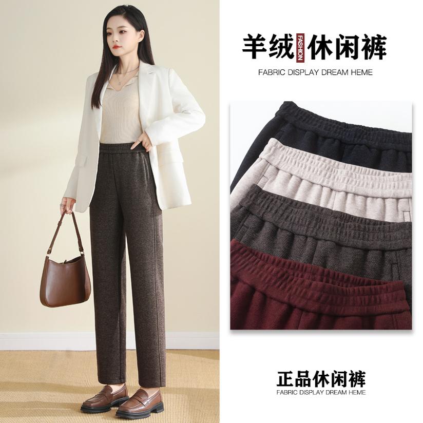 加厚醋酸毛呢休闲裤羊毛裤