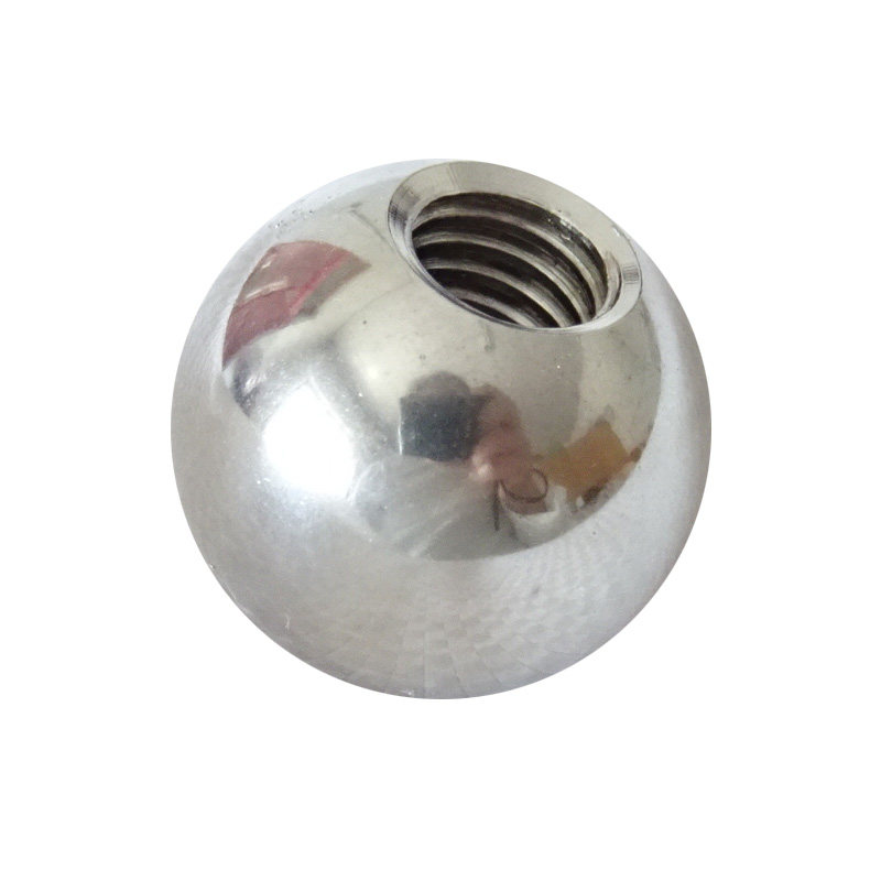 不锈钢攻牙钢球半孔盲孔螺纹钢珠M2.5丝牙钢球直径5mm-20mm带牙球图片