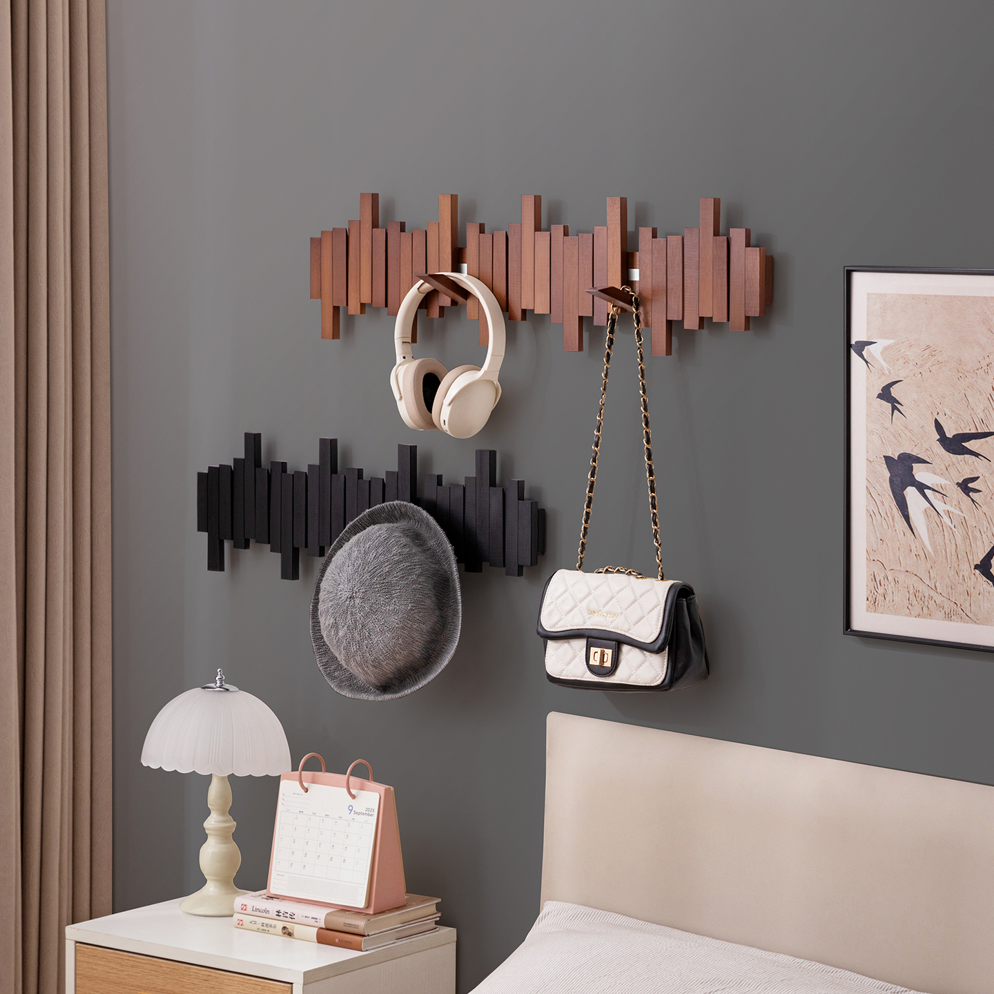 钢琴键挂衣架高级挂钩墙上壁挂