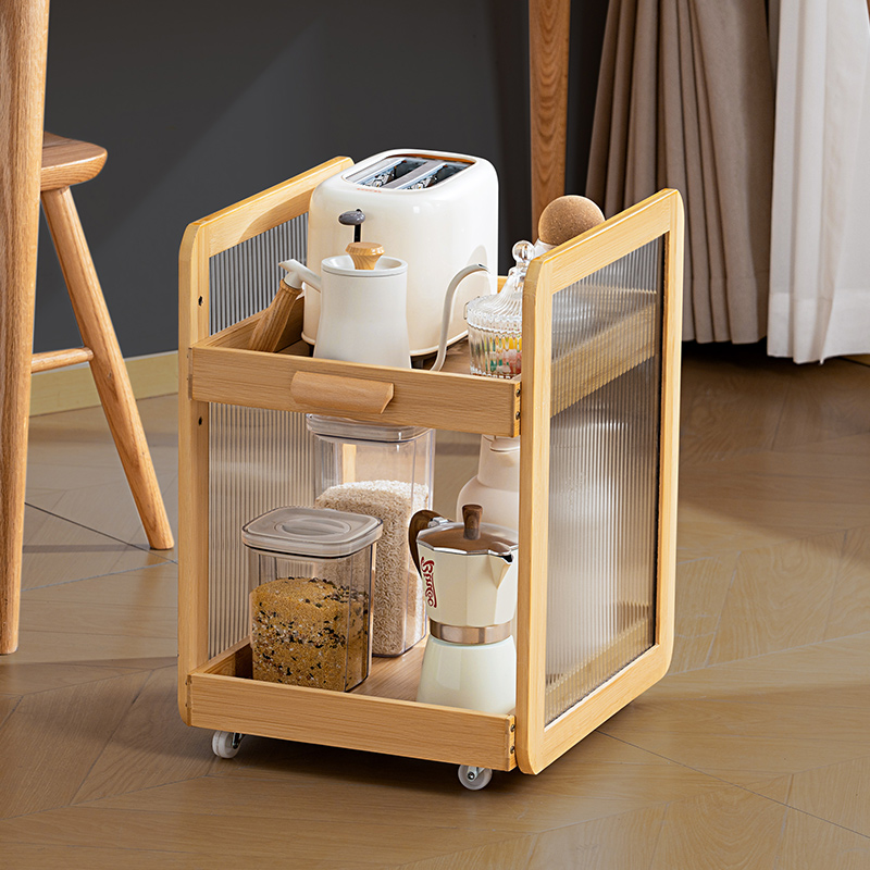 小推车落地收纳架客厅零食置物架