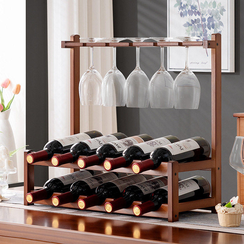 简易酒架置物架家用客厅红酒柜展示架简约摆件吧台葡萄酒摆放架子